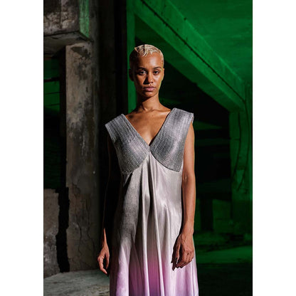 AKHL Silver Gradient Angular Dress