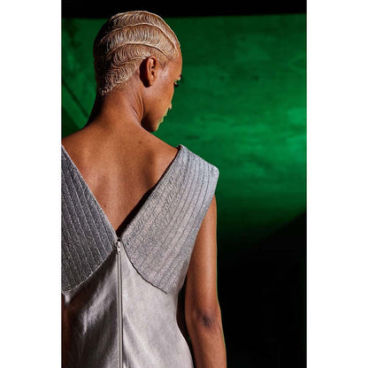 AKHL Silver Gradient Angular Dress