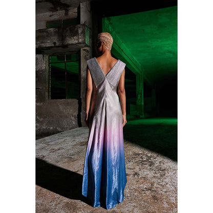AKHL Silver Gradient Angular Dress
