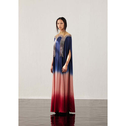 AKHL Blue Arch Gradient Kaftan Dress