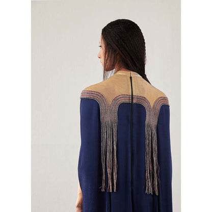 AKHL Blue Arch Gradient Kaftan Dress