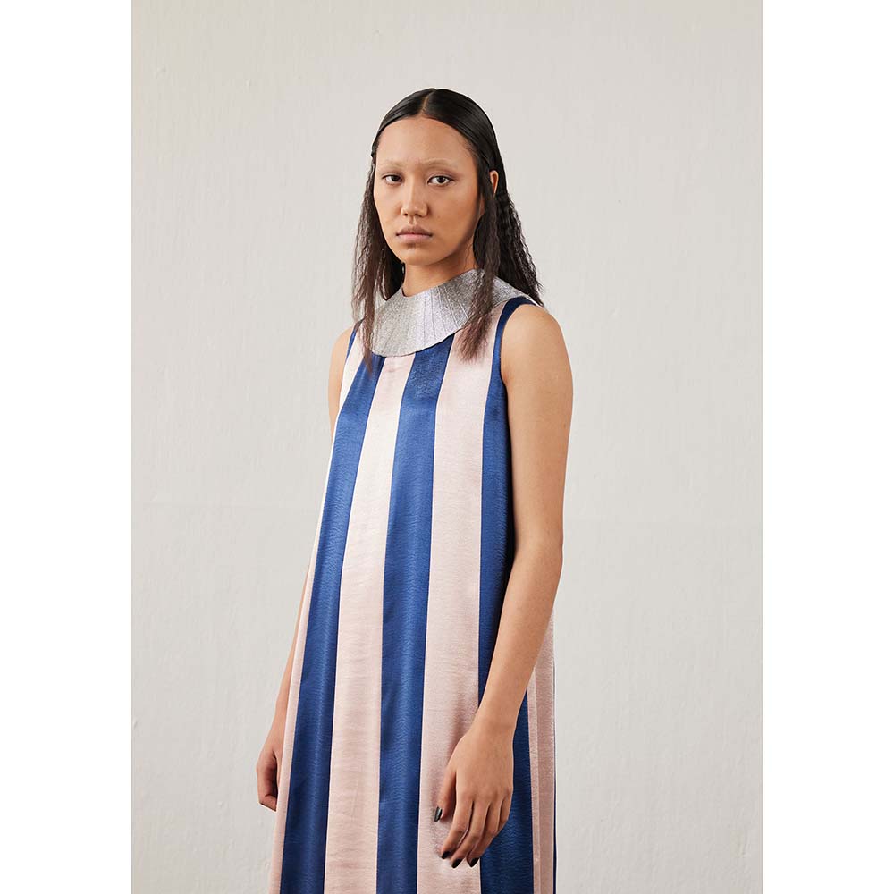 AKHL Blue Colour Blocked Dress