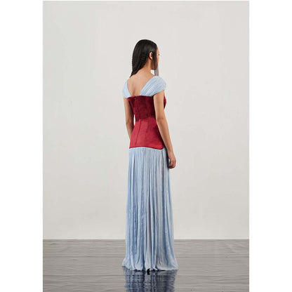 AKHL Ruched Chiffon Structured Dress