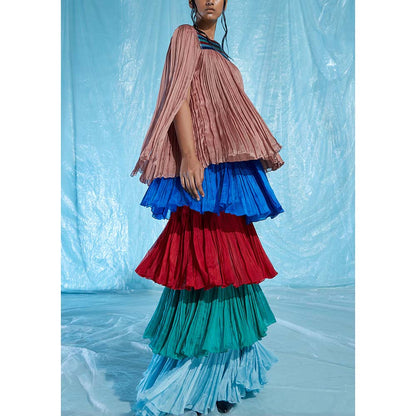 AKHL Multi-Colour Multicolour Tier Skirt