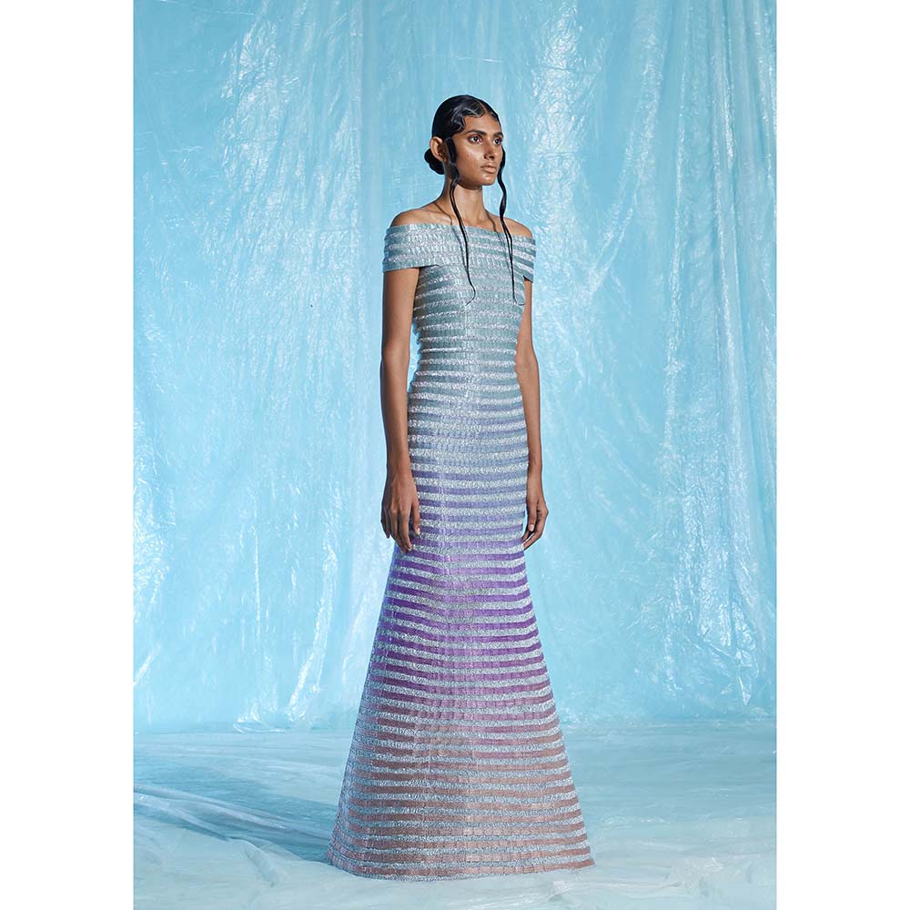 AKHL Blue Gradient Dress