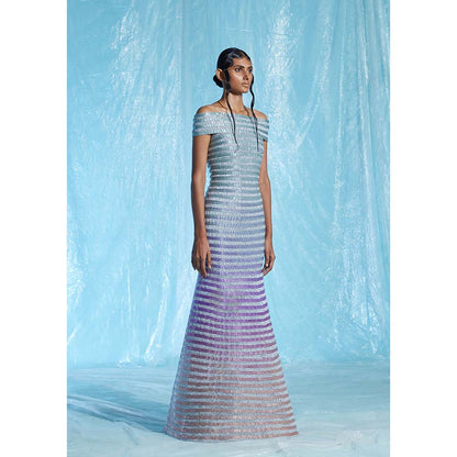 AKHL Blue Gradient Dress