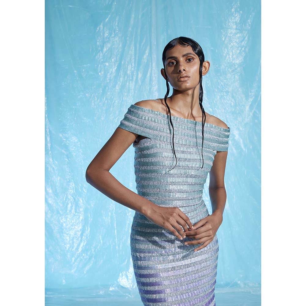 AKHL Blue Gradient Dress