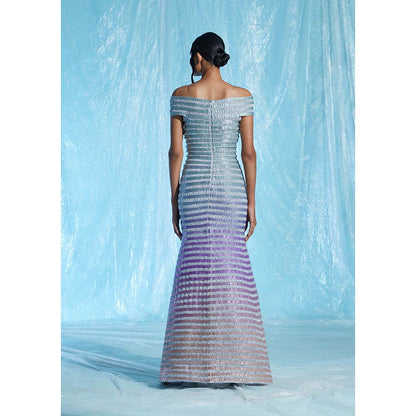 AKHL Blue Gradient Dress