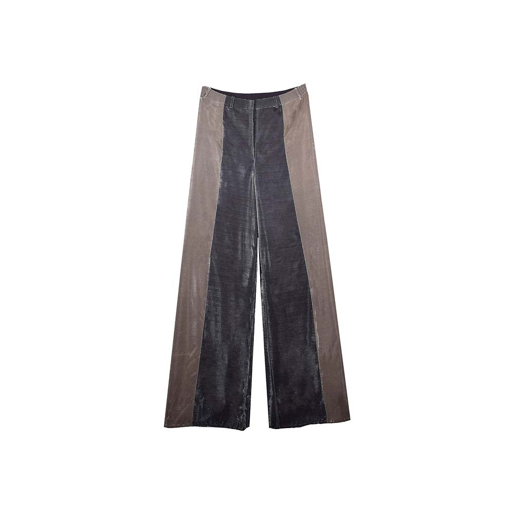 AKHL Multi-Colour Wide Legged Panelled Lurex Pant
