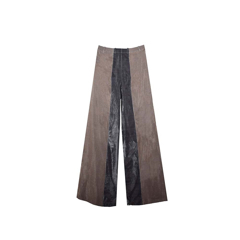 AKHL Multi-Colour Wide Legged Panelled Lurex Pant