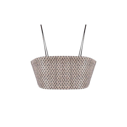 AKHL Grey Handwoven Structured Bustier