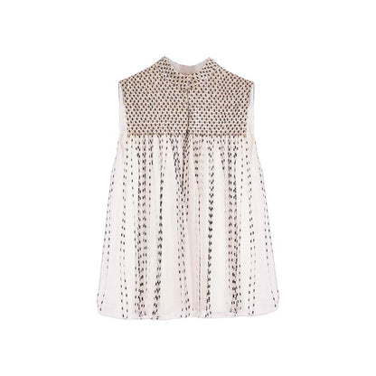 AKHL Grey Square Yoke Gathered Top