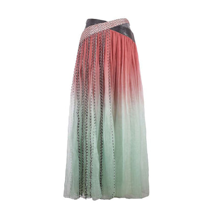 AKHL Multi-Colour Gradient Organza Skirt