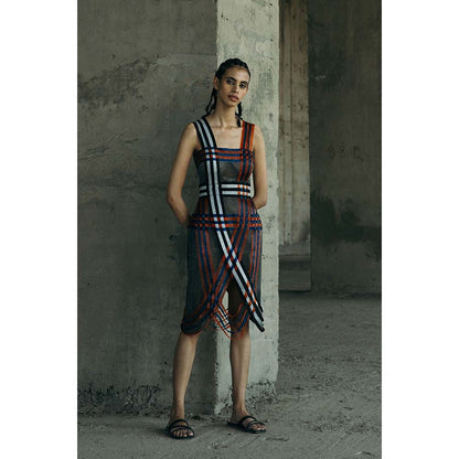 AKHL Multi-Colour Lurex Glass Dress