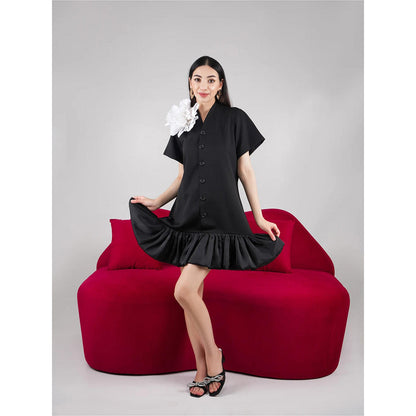AKSH INDIA Snow Black Dress