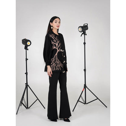 AKSH INDIA Tree Of Life Shell Ties Top with Pant