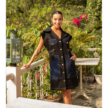 AKSH INDIA Camarillo Dual Denim Dress