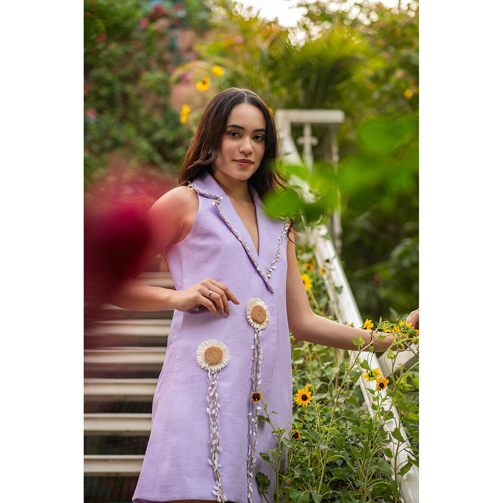AKSH INDIA Lavender Dreams Blazer Dress