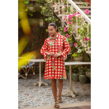 AKSH INDIA Matilda Multi-Color Bow Dress