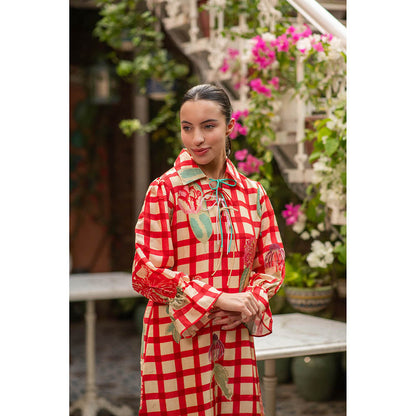 AKSH INDIA Matilda Multi-Color Bow Dress