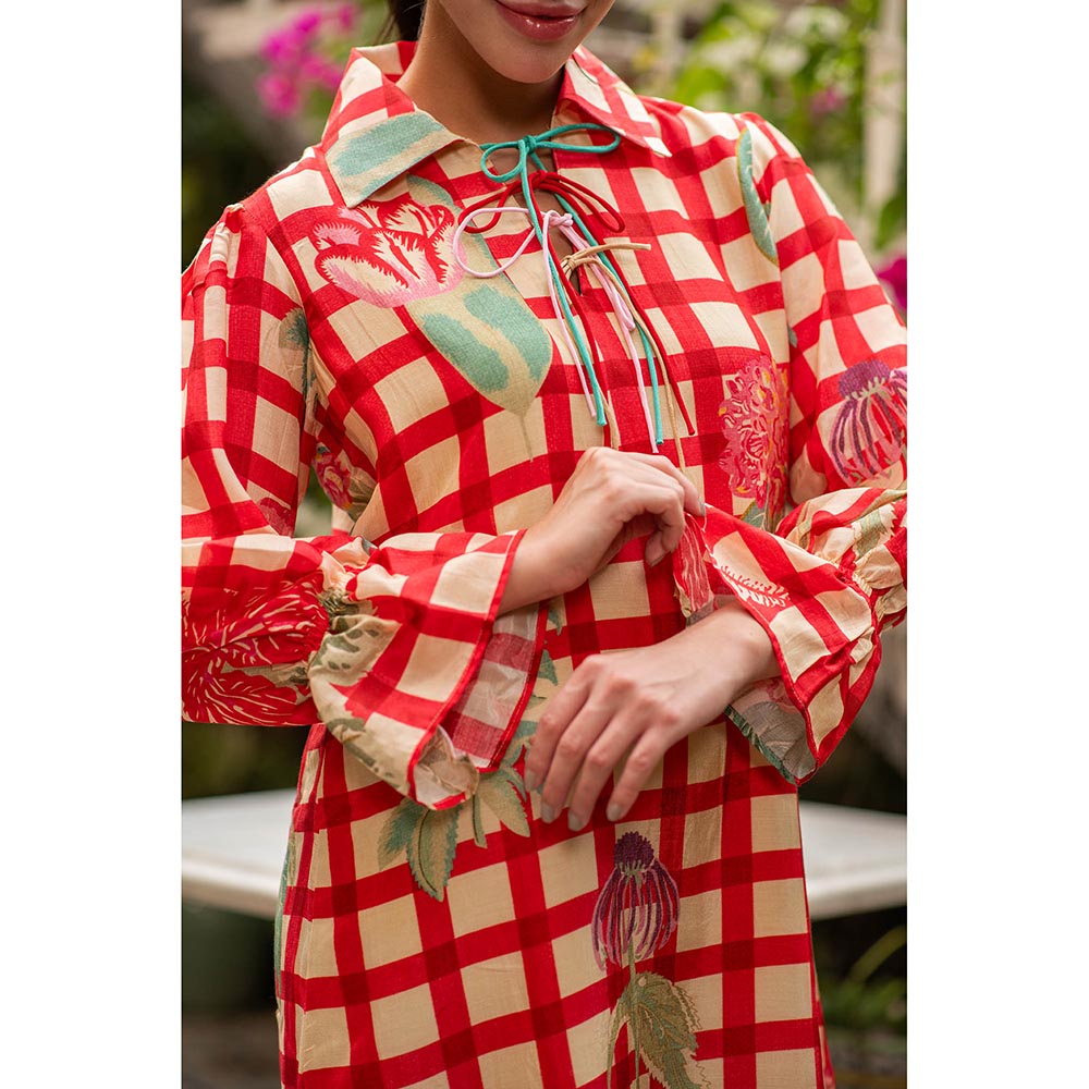 AKSH INDIA Matilda Multi-Color Bow Dress