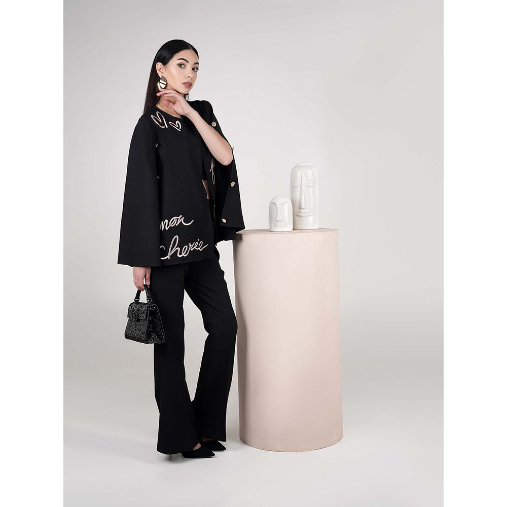AKSH INDIA Black Take Me To Paris Cape