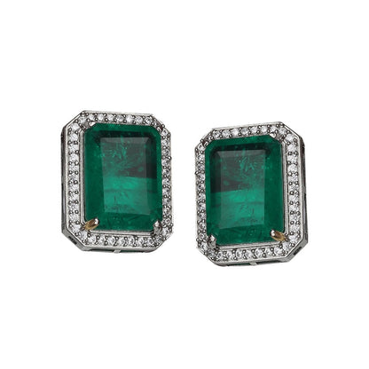 Akulya Jewels Emerald Green and White Doublet Choker (Set of 2)