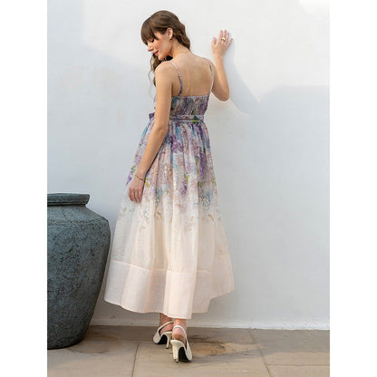 AEOY Pastel Floral Print Maxi Dress (2N)