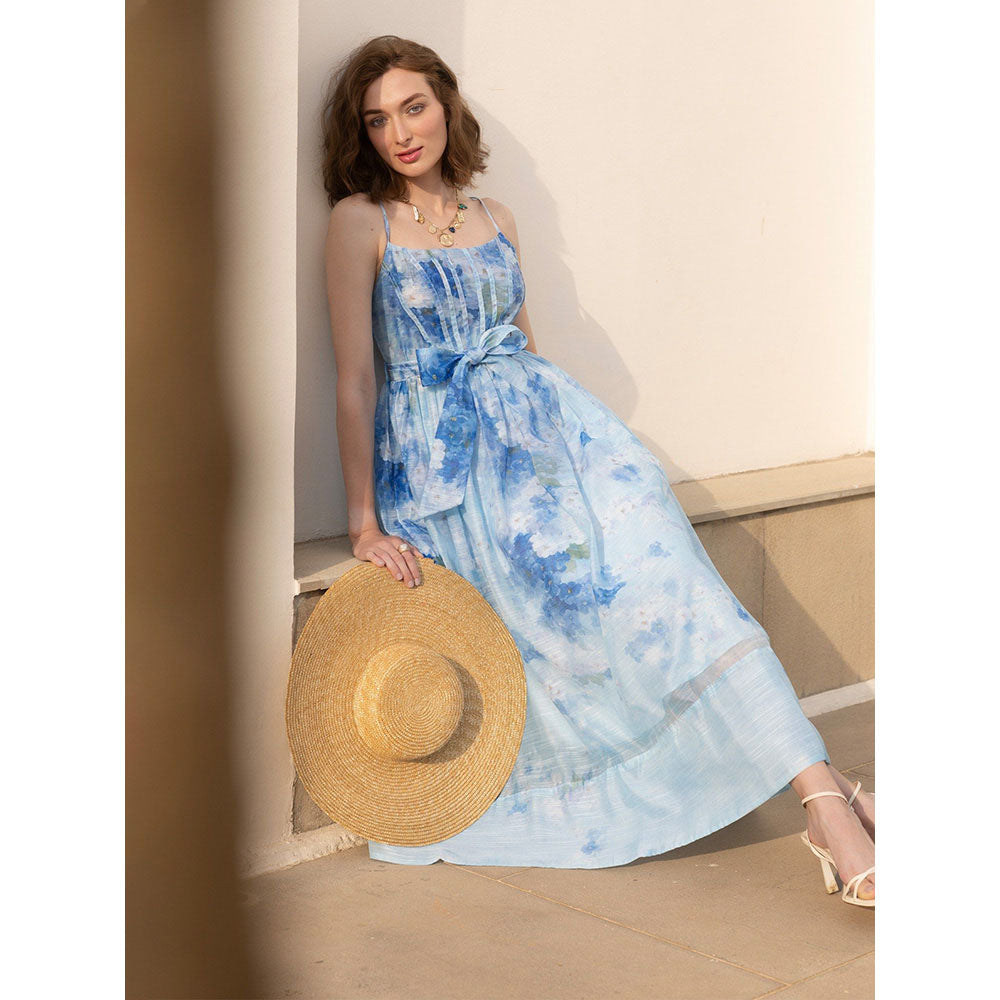 AEOY Blue Floral Maxi Dress (2N)