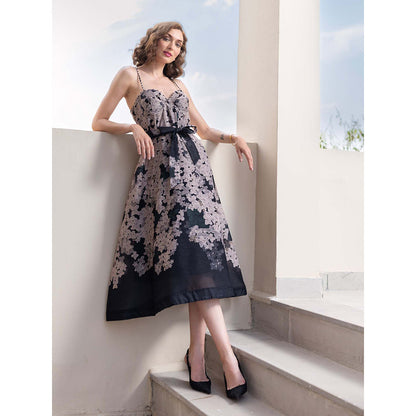 AEOY Noir Petal Maxi Dress (2N)
