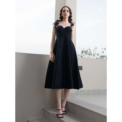 AEOY Black Corset Maxi Dress (1N)