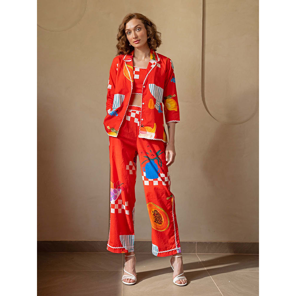 AEOY Red Tropical Co-ord Set (3N)