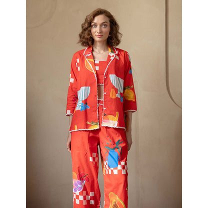 AEOY Red Tropical Co-ord Set (3N)