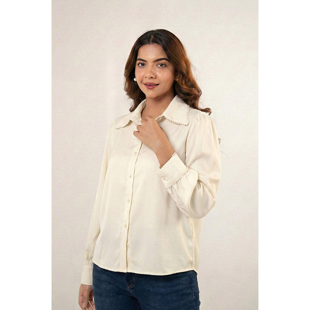 All Eyes On You Aeoy White Pearl Shirt