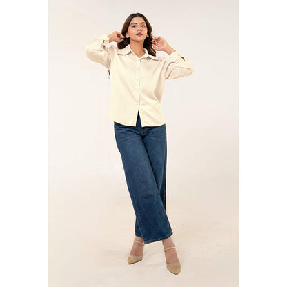 All Eyes On You Aeoy White Pearl Shirt