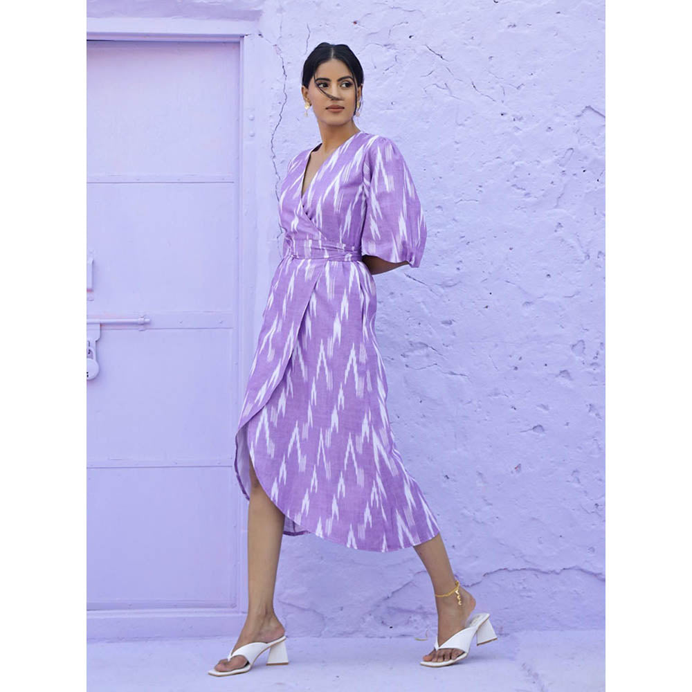 AlterEGO Flora Ikat Wrap Dress
