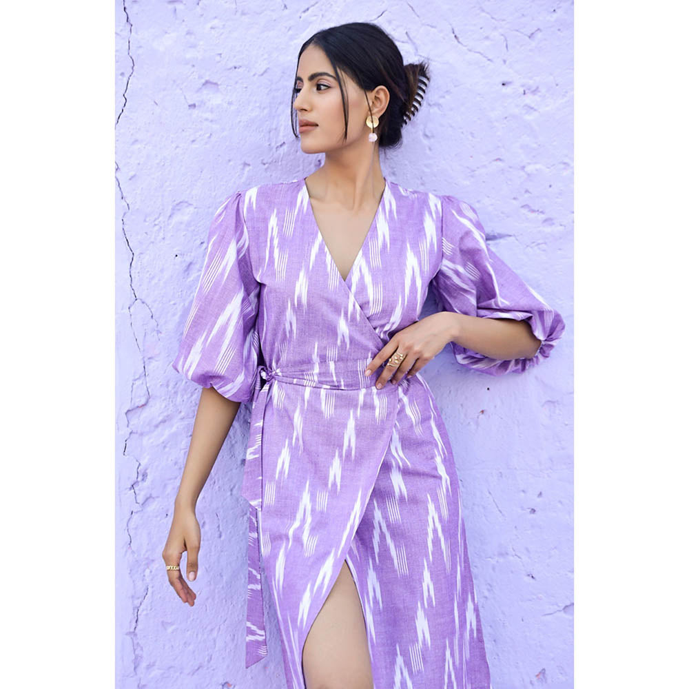 AlterEGO Flora Ikat Wrap Dress