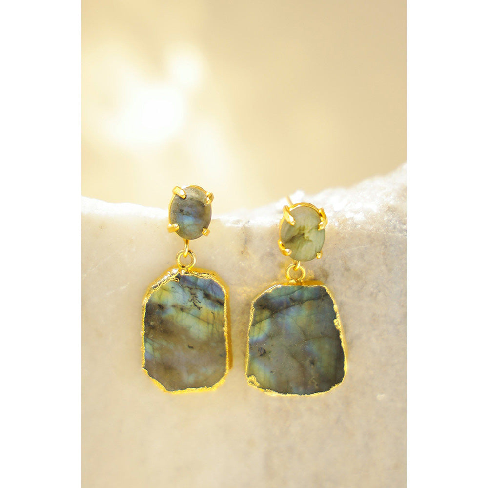 AlterEGO Aura Green Drop Earrings