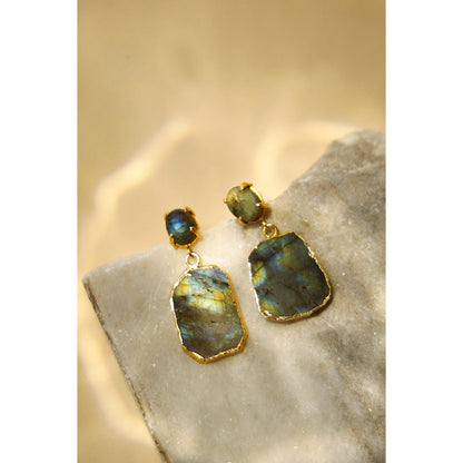 AlterEGO Aura Green Drop Earrings