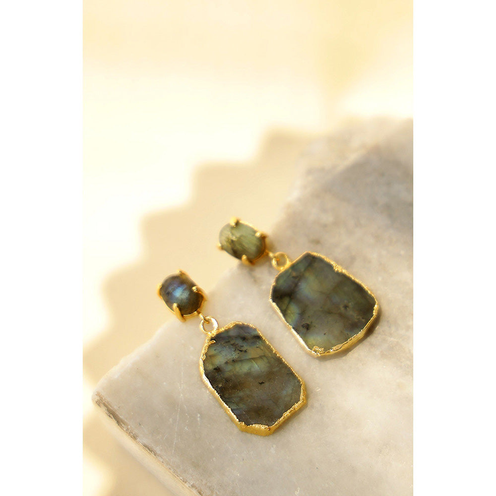 AlterEGO Aura Green Drop Earrings