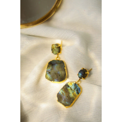 AlterEGO Aura Green Drop Earrings