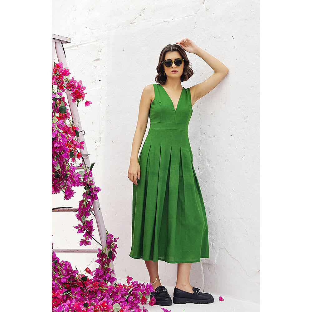 AlterEGO Valentina Please Me Green Midi Dress