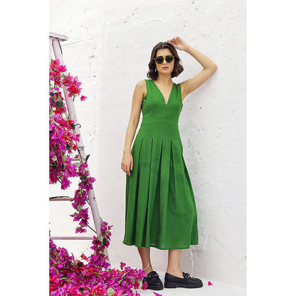 AlterEGO Valentina Please Me Green Midi Dress