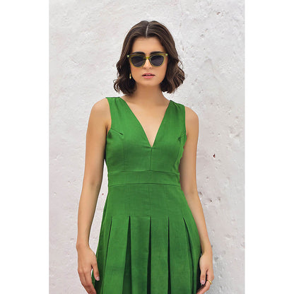 AlterEGO Valentina Please Me Green Midi Dress