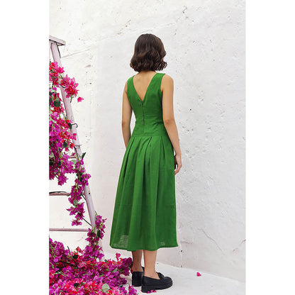 AlterEGO Valentina Please Me Green Midi Dress