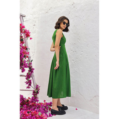 AlterEGO Valentina Please Me Green Midi Dress