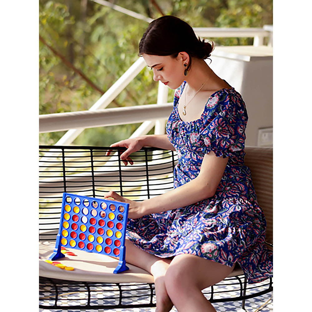 AlterEGO Julia Blue Got My Back Printed Mini Dress