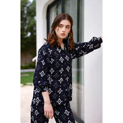 AlterEGO Haley Black The Dark Moon Printed Co-Ord (Set of 3)