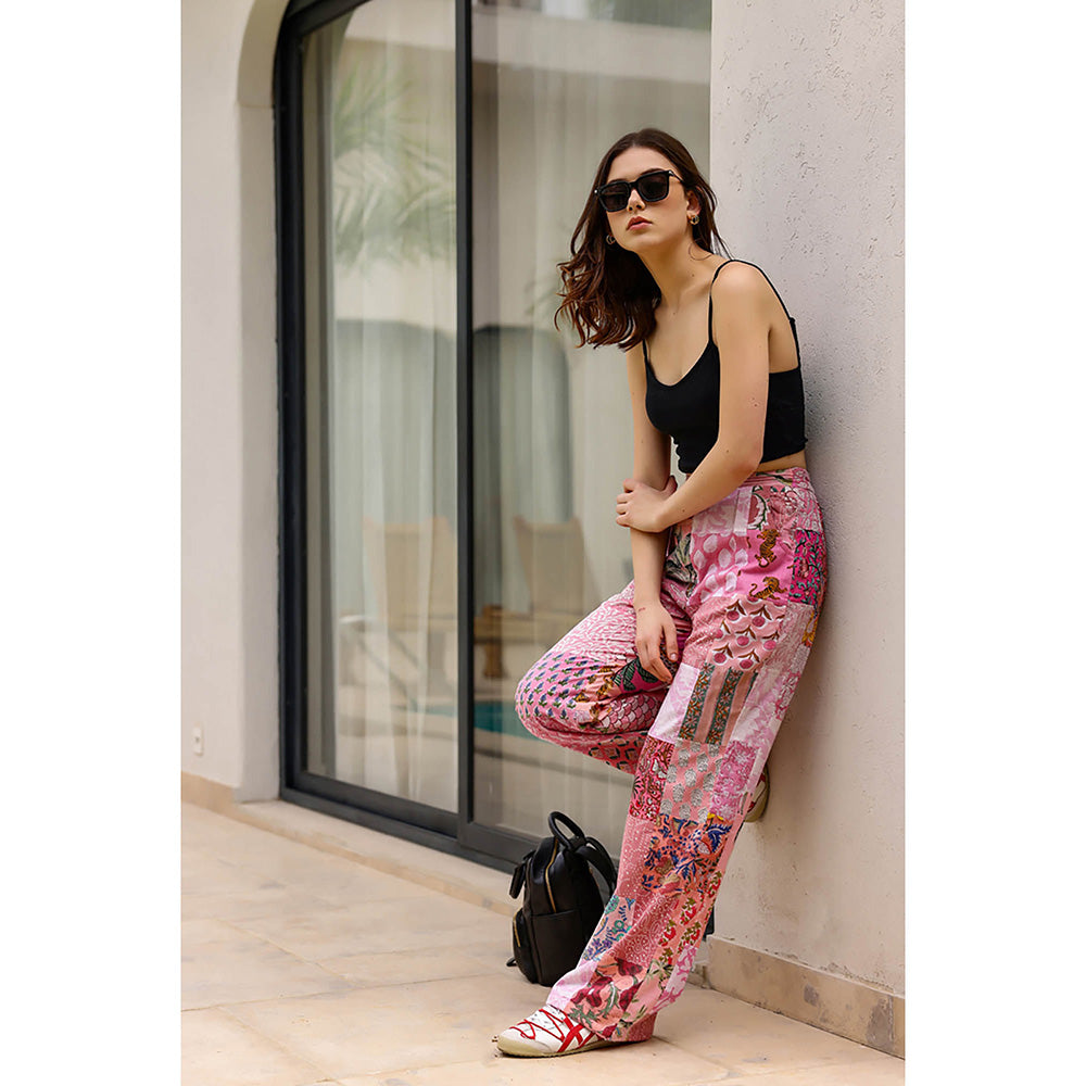 AlterEGO Rana Pink Printed Pant