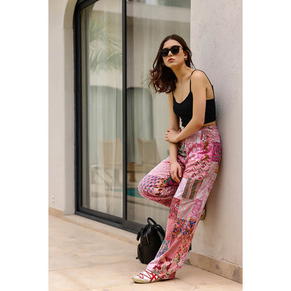 AlterEGO Rana Pink Printed Pant